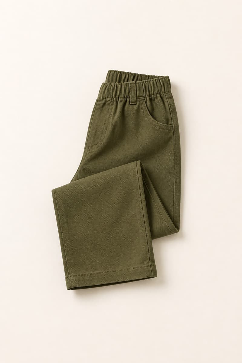 Primary Wide Leg Twill Pant